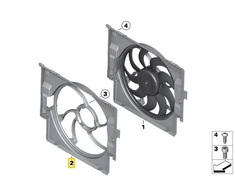 BMW F20 F21 F22 F23 F30 F31 F32 F33 F34 F36 Ventiliatorius Skydas Originalus 17428626871