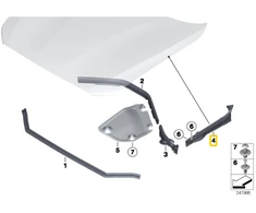 BMW F20 F21 F22 F87 M2 Dešinės Pusės Panelės Antspaustukas Originalus 51767269998