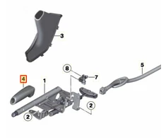 BMW F20 F21 F30 rankinio stabdžio rankena juoda, originali 34406860906