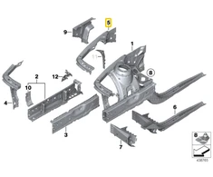 BMW F20 F21 F30 Ratinas Angos Palaikymas Išorinis Kairys Originalus 41007284103