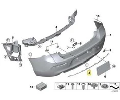 BMW F20 F21 Galinio Apsaugos Juostos Strypas Originalus 51127371763