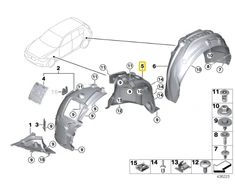 Bmw F20 F21 Galinio Ratlankio Dangtelis Kairysis Originalus 51717241845