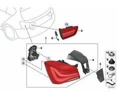 Bmw F20 F21 Galinio Šviesos Priekinis Kairysis Originalus 63217359019