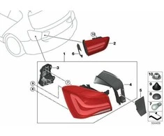 Bmw F20 F21 Galinio Šviesos Priekinis Kairysis Originalus 63217359019