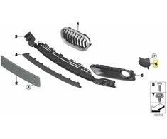 BMW F20 F21 Kairysis Puspeldinio Žibintas Dangtelis Originalus 51117371727