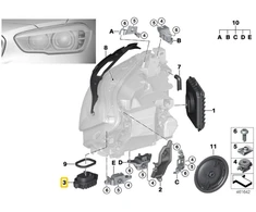 BMW F20 F21 LCI LED Modulių Rinkinys Originalus 63117428425