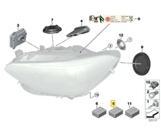 BMW F20 F21 LED Modulio Remonto Komplektas Originalus 63117296905