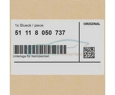 BMW F20 F21 Numerio Ženklo Pagrindas Originalus 51118050737