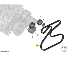 Bmw F20 F21 Ribinis V Diržas Originalus 11288581682