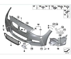 BMW F20 F21 vilkimo akies dangtelis, gruntuotas, originalus 51118053828