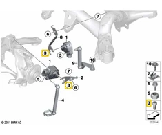 BMW F20 F44 G21 F92 Pan galvutės varžtas originalus 07141543905