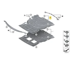 BMW Ekranas Po Variklio Dangčiu F20 F21 F30 Originalus 51757241814