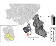 BMW F20N F21N F22 F23 F22 F23 F30N F31N aušinimo skysčio vandens siurblys 11518631692 originalus