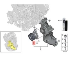 BMW F20N F21N F22 F23 F22 F23 F30N F31N aušinimo skysčio vandens siurblys 11518631692 originalus
