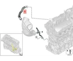 BMW F20N F21N F22 F23 F30N Karterio ventiliacijos vamzdelis 11157637521 Originalus