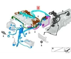 BMW F20N F21N F22 F23 F30N uždegimo laidų jungtis Originali 12518635811