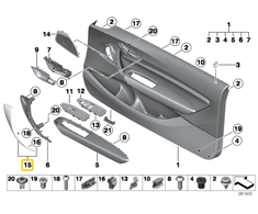 BMW F21 F22 F87 Dešinės Pusės Rankenos Apdangalas Originalus 51418063044