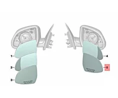 BMW F25 veidrodžio stiklas šildomas išgaubtas dešinysis originalus 51167362576