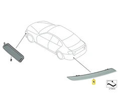BMW F30 F31 Galinio Kairio Atspindžio Šviesos Originalus 63147476841