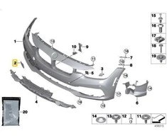 BMW F30 F31 LCI 3 SERIJA NAUJA ORIGINALI PRIEKINIO BUFERIO TRAUKIMO KABLIUKO AKSESUARAS 7396837