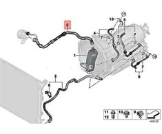 BMW F30 LCI 2015 2018 Orasaus Šilumnešio Grąžinimo Vamzdis Originalus 17128740117