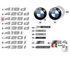 BMW F32 F33 F36 Etiketė Originalus 51147356331