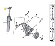 BMW F40 F44 F45 F46 F48 F39 F56 F55 F54 F57 F60 Apdorojimo dangtelis su VDC laidų rinkiniu Originalus 37106876863