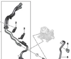 BMW F45 F45 F46 F48 F54 F55 Variklio skyriaus kuro linija 13538511732 Originali