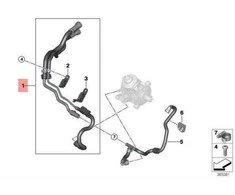 BMW F45 F45 F46 F48 F54 F55 variklio skyriaus degalų tiekimo linija originali 13538514114
