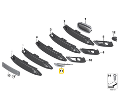 BMW F45 F46 Dešinės Pusės Zierblende Originalus 51117347228