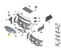 Bmw F45 F46 Variklio Gaubto Izoliacijos Priekinis Gaubtas Originalus 51487298866