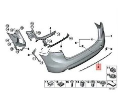 Bmw F46 Gran Tourer Galinis Storos Juostele Originalus 51127390979