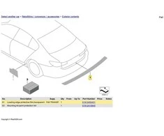 BMW F46 Gran Tourer Ladekantenschutzfolie Transpar Originalus 51912450431