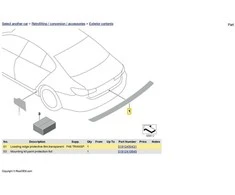 BMW F46 Gran Tourer Ladekantenschutzfolie Transpar Originalus 51912450431