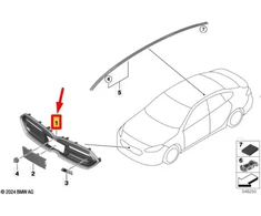 BMW F70 F74 F78 PRIEKINĖS GROTELĖS SHADOWLINE 51135B52AC6 ORIGINALIOS