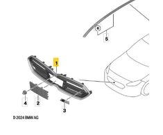 BMW F74 Priekinis apdailos groteles, originalus 51135A35D15