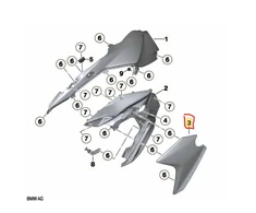 BMW F800 GS 13 Dešinysis šoninis skydelis Originalus 46668554368