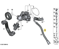 BMW F87 M2 F80 M3 F82 M4 Šilumos Siurblio Linija Originalus 11537848500