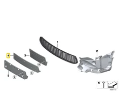 Bmw F87 M2 Licence Plate Base Originalus 51138062183