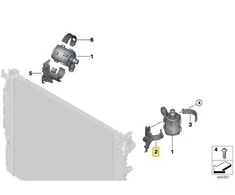 BMW F90 elektrinio aušinimo skysčio siurblio laikiklis originalus 17117854191