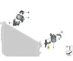 BMW F90 elektrinio aušinimo skysčio siurblio laikiklis originalus 17117854191
