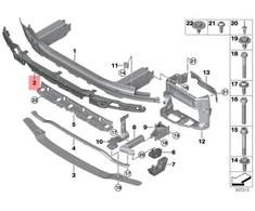 BMW F90 M5 Aukštutinis Smūgio Slėgesys Originalus 51118062814