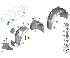 BMW F90 M5 F91 M8 Ratlankio dangčio dangtelis Originalus 51718070703