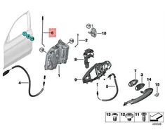 BMW G01 G02 G08 Valdymo strypas priekinių dešiniųjų durų originalus 51217409270