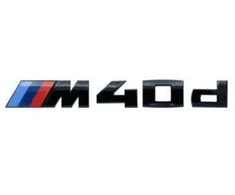 BMW G01 X3 M40d Gloss Juodas Badge Decal 204mm x 20mm 51142472832 Originali