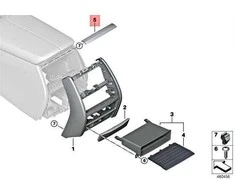 BMW G11 G12 725d 725Ld 730d 730d 730dX Apdailos apdailos detalė/metalas gale 51168066680 Originali