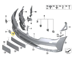 BMW G11 G12 Numerio Plokštės Bazė Originalus 51117438944