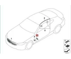 BMW G14 G15 2019+ Cerium Pilkas M850 Oro Duct Trim Kairė Originali 51138091025
