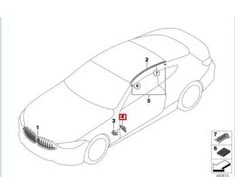 BMW G14 G15 2019+ Cerium Pilkas M850 Oro Duct Trim Kairė Originali 51138091025