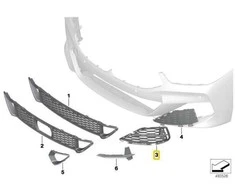BMW G14 G15 G16 Oro Šoninis Įsiurbimo Grillis Originalus 51118074422